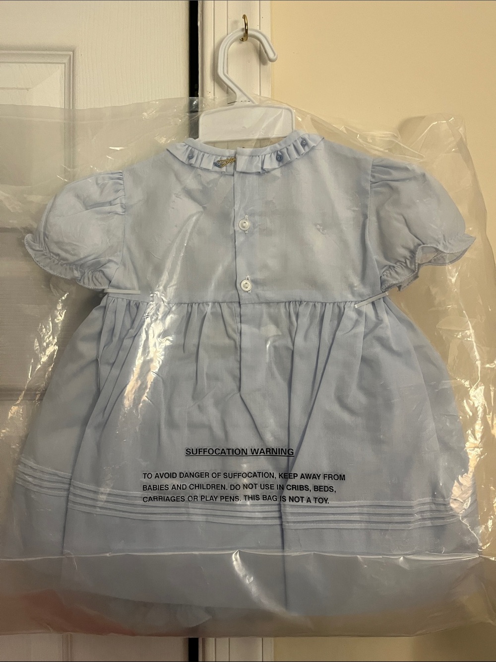 Feltman Bros Light Blue Smocked Baby Dress 6M NWT - Picture 4 of 4